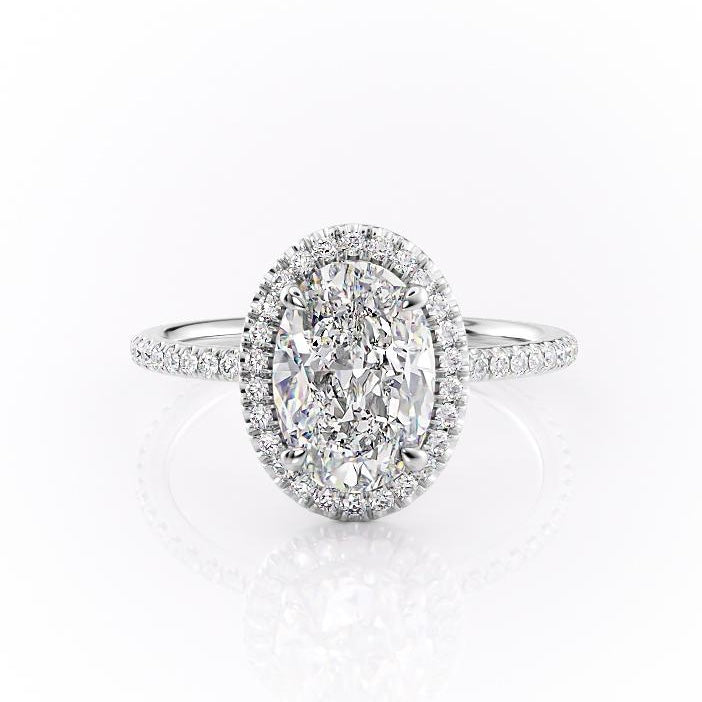 The Aurora — Oval Lab Diamond Halo Engagement Ring II