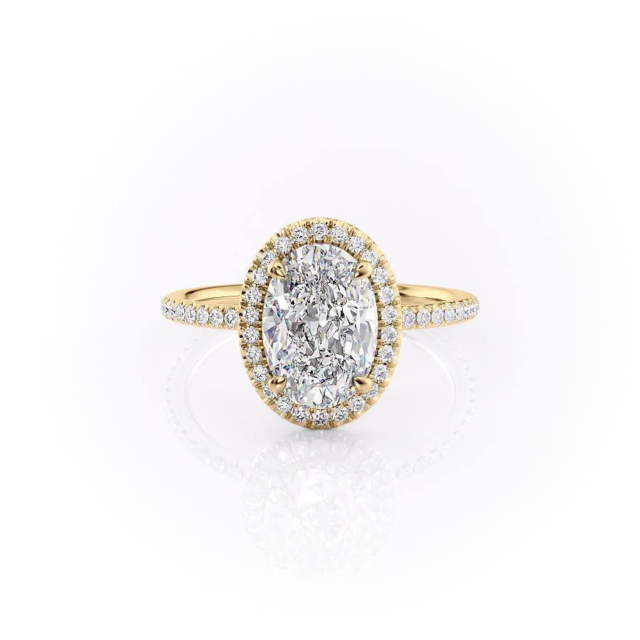 The Aurora — Oval Lab Diamond Halo Engagement Ring II