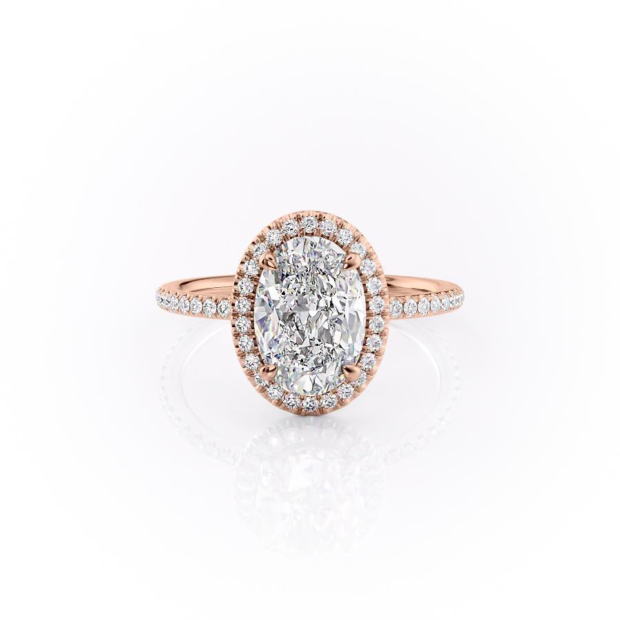 The Aurora — Oval Lab Diamond Halo Engagement Ring II