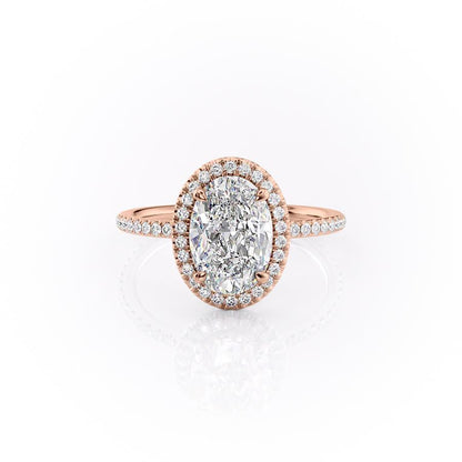 The Aurora — Oval Lab Diamond Halo Engagement Ring II