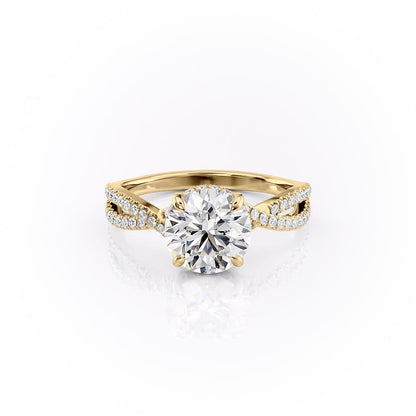 The Elise — Round Lab Diamond Side-Stone Engagement Ring
