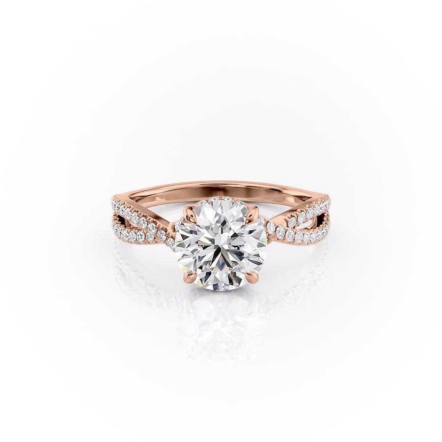 The Elise — Round Lab Diamond Side-Stone Engagement Ring