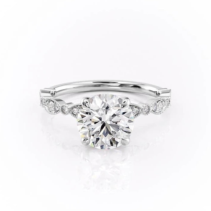 The Grace — Round Lab Diamond Vintage Engagement Ring III