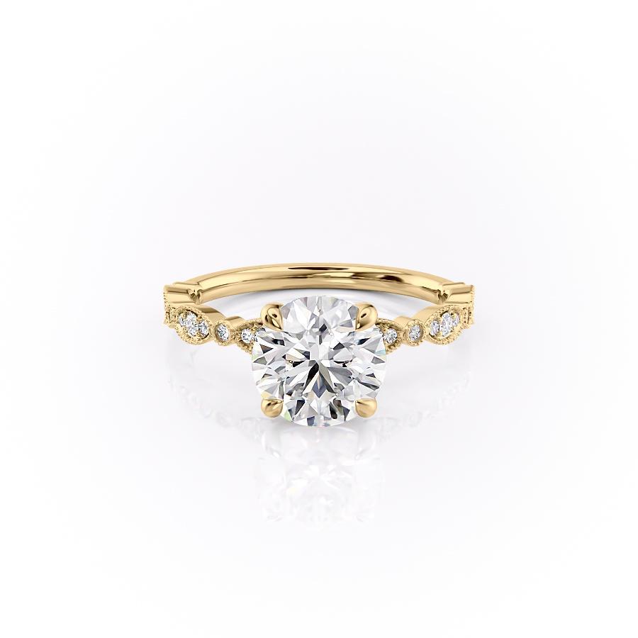 The Grace — Round Lab Diamond Vintage Engagement Ring III