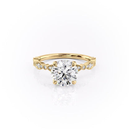 The Grace — Round Lab Diamond Vintage Engagement Ring III