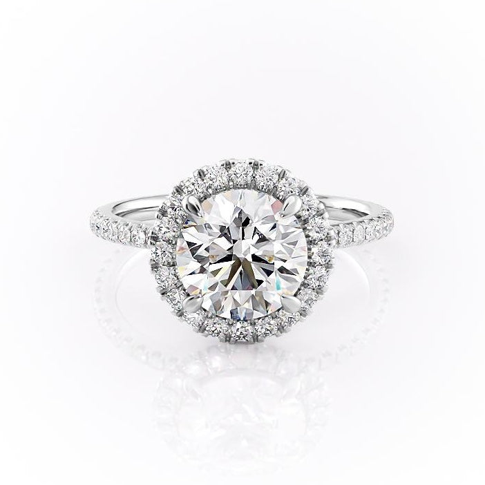 The Aurora — Round Lab Diamond Halo Engagement Ring II