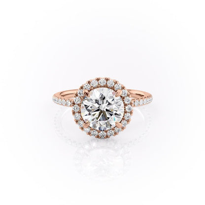 The Aurora — Round Lab Diamond Halo Engagement Ring II