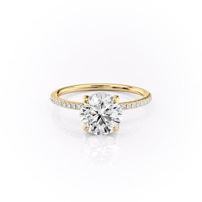 The Grace — Round Lab Diamond Secret Halo Engagement Ring V