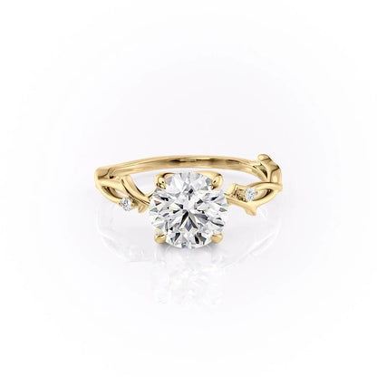 The Maeve — Round Lab Diamond Botanical Engagement Ring