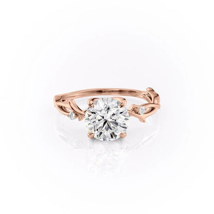 The Maeve — Round Lab Diamond Botanical Engagement Ring