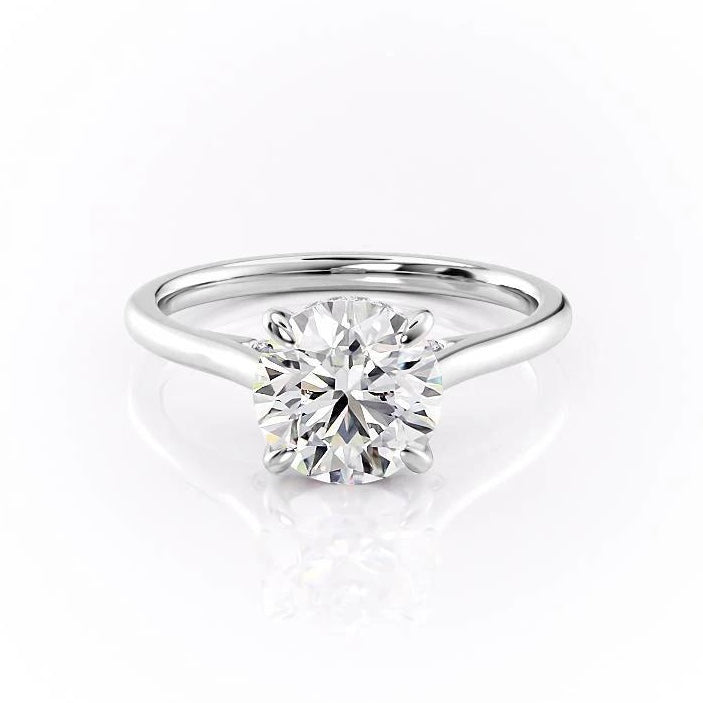 The Grace — Round Lab Diamond Secret Halo Engagement Ring IV