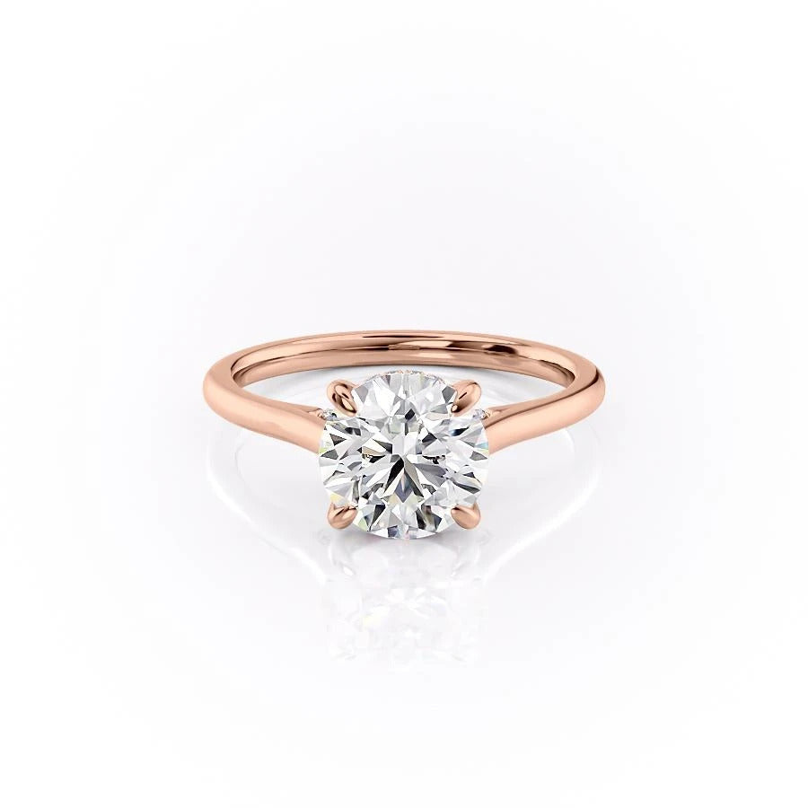 The Grace — Round Lab Diamond Secret Halo Engagement Ring IV