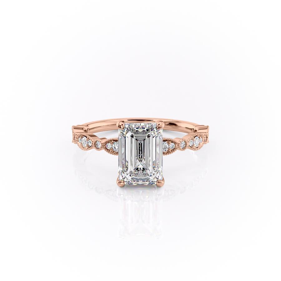 The Grace — Emerald Lab Diamond Vintage Engagement Ring III