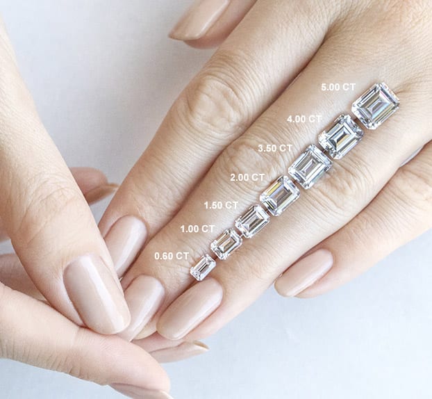 The Elise — Emerald Lab Diamond Twisted Band Secret Halo Engagement Ring II