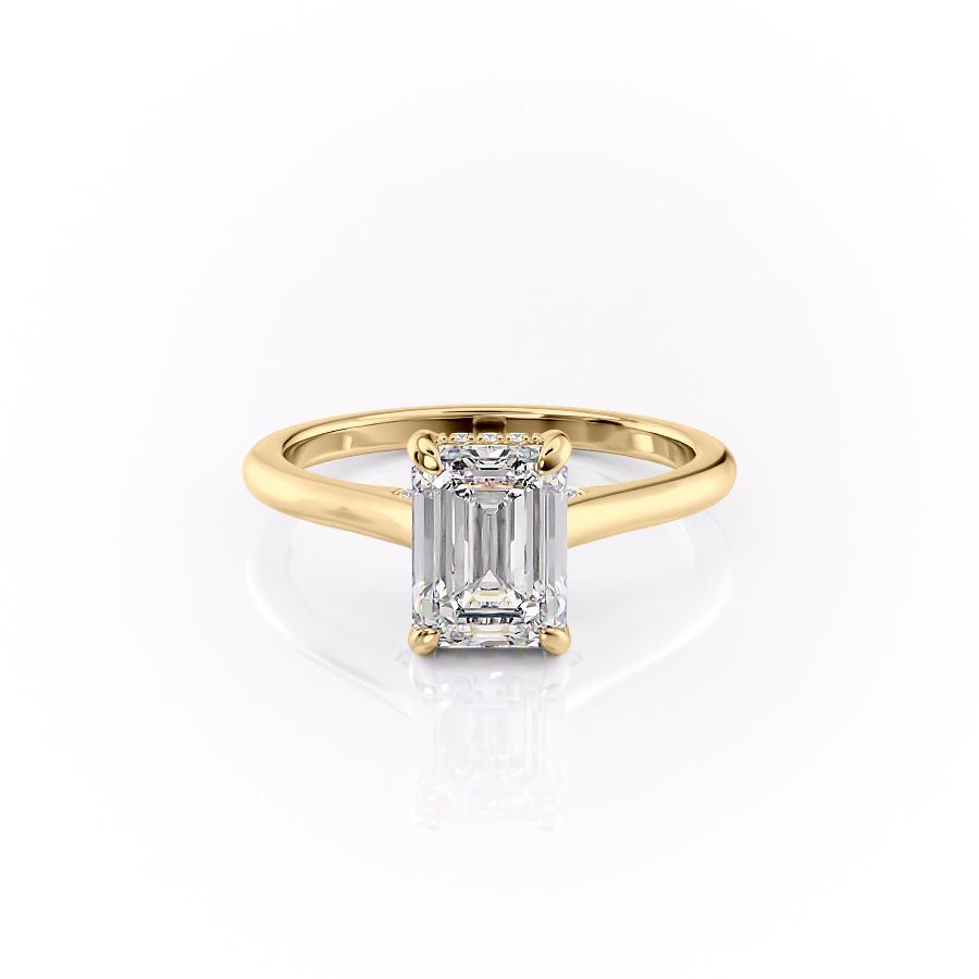 The Isla — Emerald Lab Diamond Secret Halo Engagement Ring IV