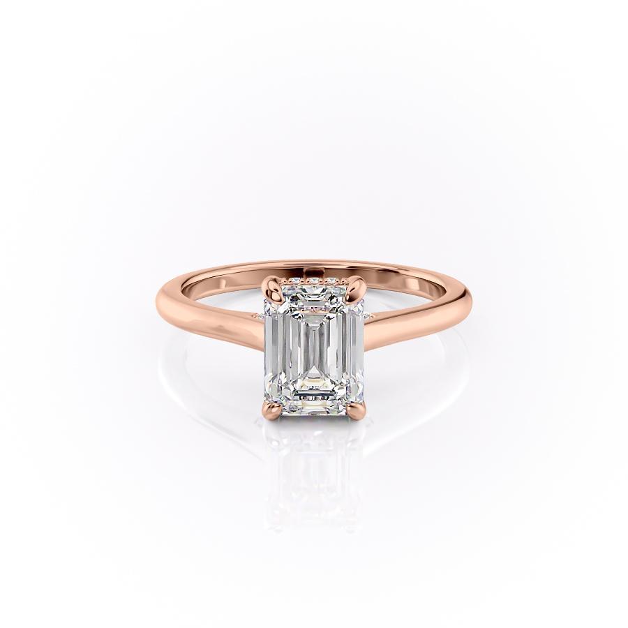 The Isla — Emerald Lab Diamond Secret Halo Engagement Ring IV
