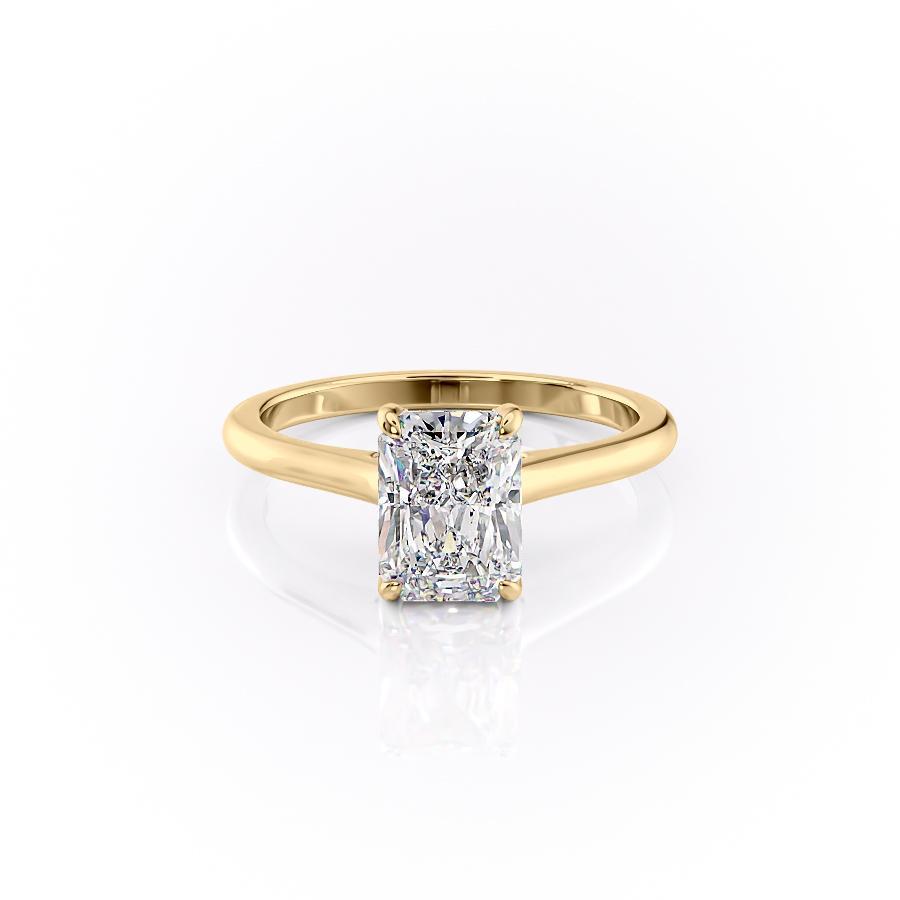 The Isla — Radiant Lab Diamond Secret Halo Engagement Ring V