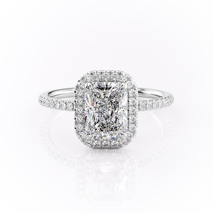 The Aurora — Radiant Lab Diamond Halo Engagement Ring II