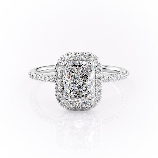 The Aurora — Radiant Lab Diamond Halo Engagement Ring II