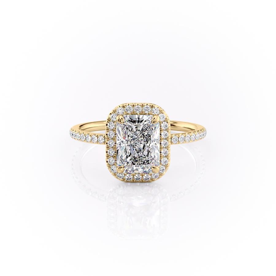 The Aurora — Radiant Lab Diamond Halo Engagement Ring II