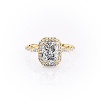 The Aurora — Radiant Lab Diamond Halo Engagement Ring II