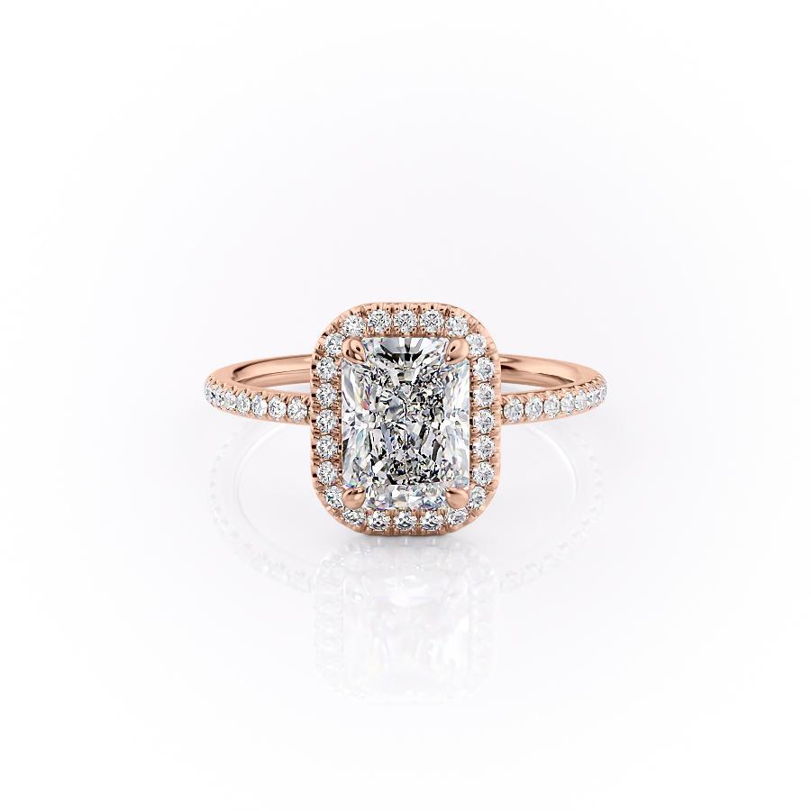 The Aurora — Radiant Lab Diamond Halo Engagement Ring II