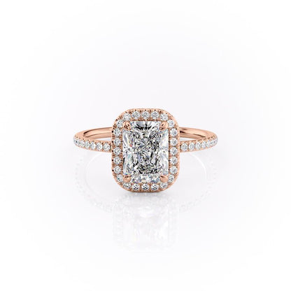 The Aurora — Radiant Lab Diamond Halo Engagement Ring II