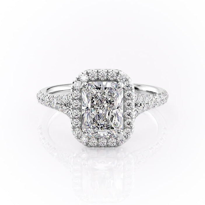The Olivia — Radiant Lab Diamond Split-Shank Solitaire Engagement Ring