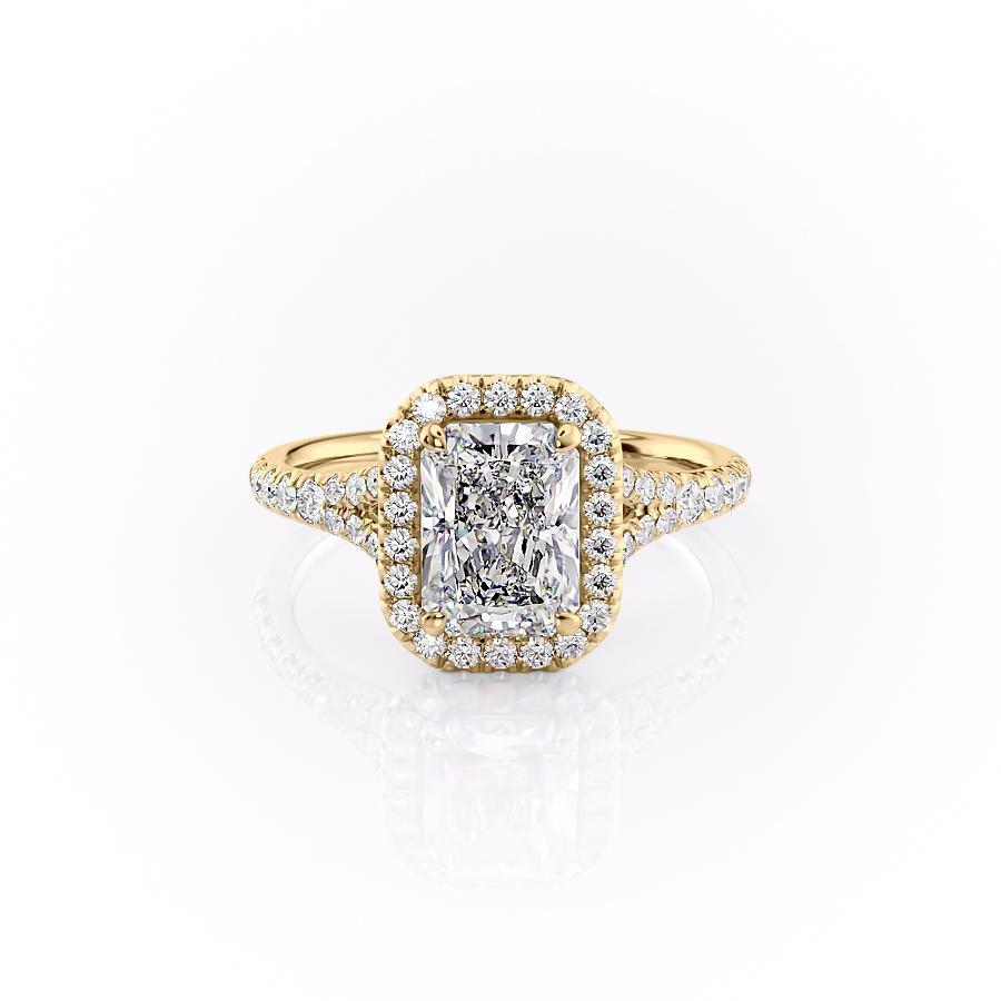 The Olivia — Radiant Lab Diamond Split-Shank Solitaire Engagement Ring
