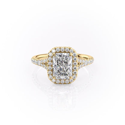 The Olivia — Radiant Lab Diamond Split-Shank Solitaire Engagement Ring