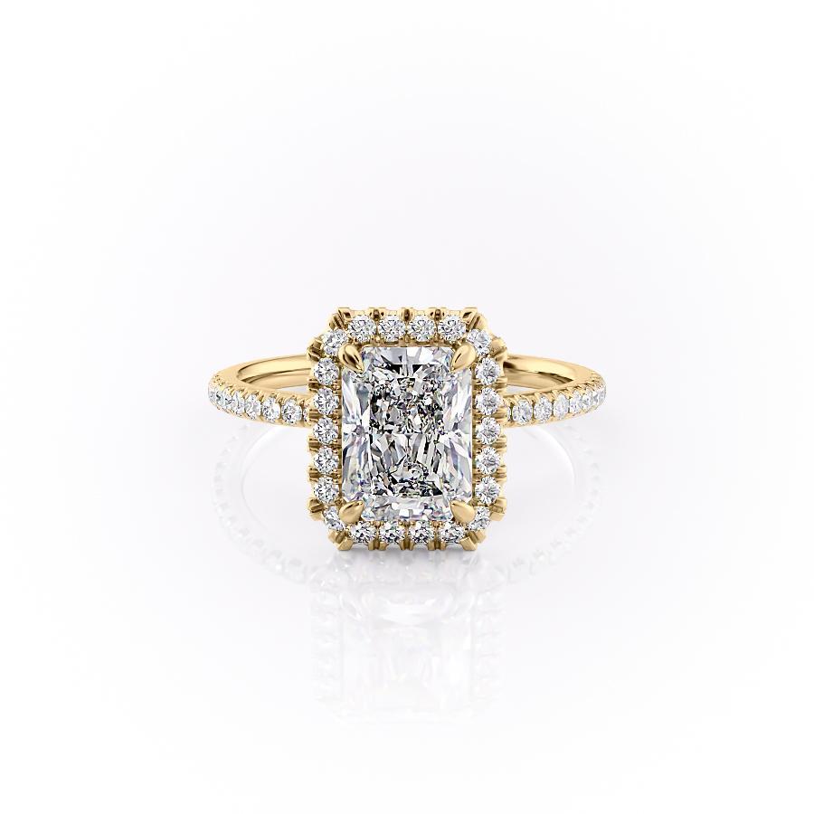 The Aurora — Radiant Lab Diamond Halo Engagement Ring