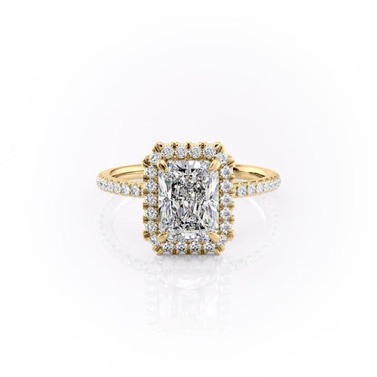 The Aurora — Radiant Lab Diamond Halo Engagement Ring