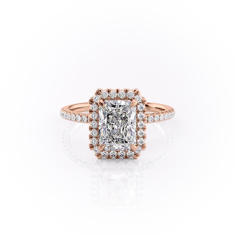 The Aurora — Radiant Lab Diamond Halo Engagement Ring