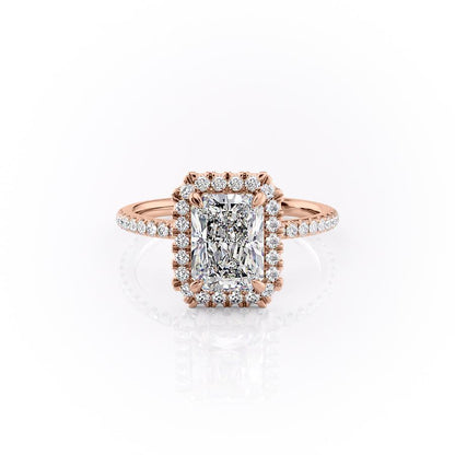 The Aurora — Radiant Lab Diamond Halo Engagement Ring