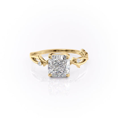 The Maeve — Cushion Lab Diamond Botanical Engagement Ring