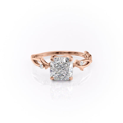 The Maeve — Cushion Lab Diamond Botanical Engagement Ring