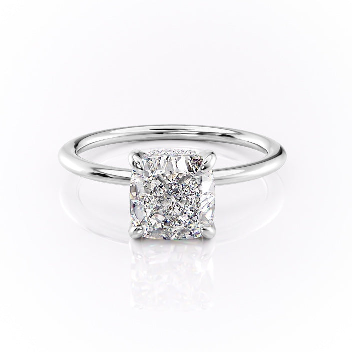 The Aurora — Cushion Lab Diamond Secret Halo Engagement Ring VII