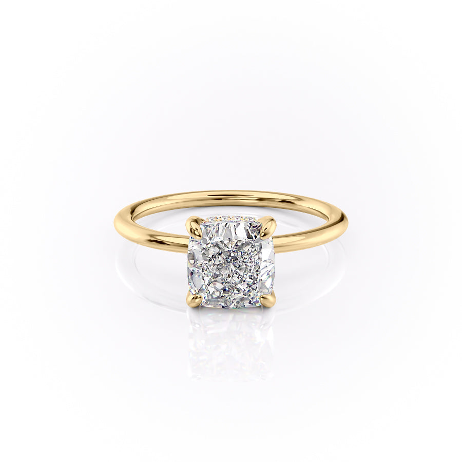 The Aurora — Cushion Lab Diamond Secret Halo Engagement Ring VII