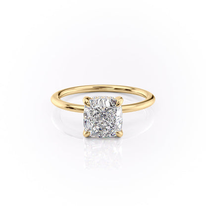 The Aurora — Cushion Lab Diamond Secret Halo Engagement Ring VII