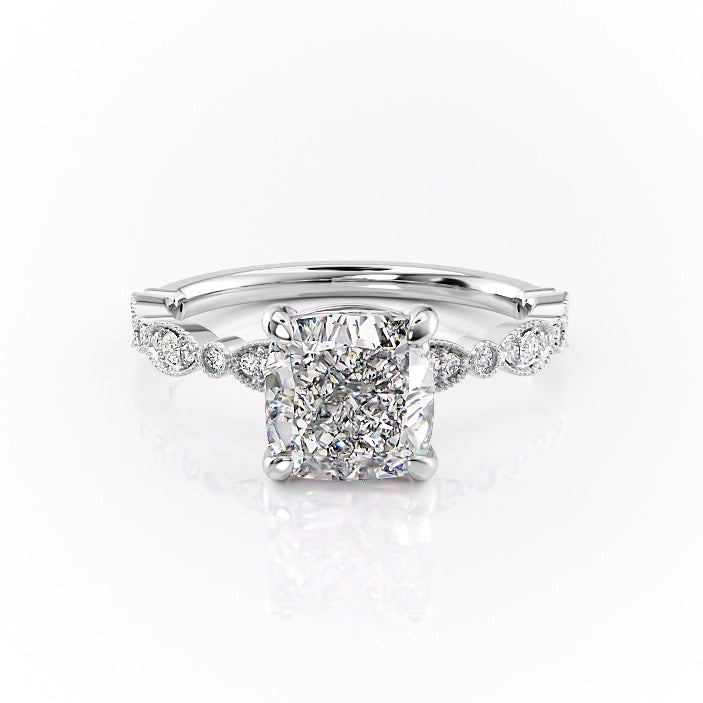 The Grace — Cushion Lab Diamond Vintage Engagement Ring III