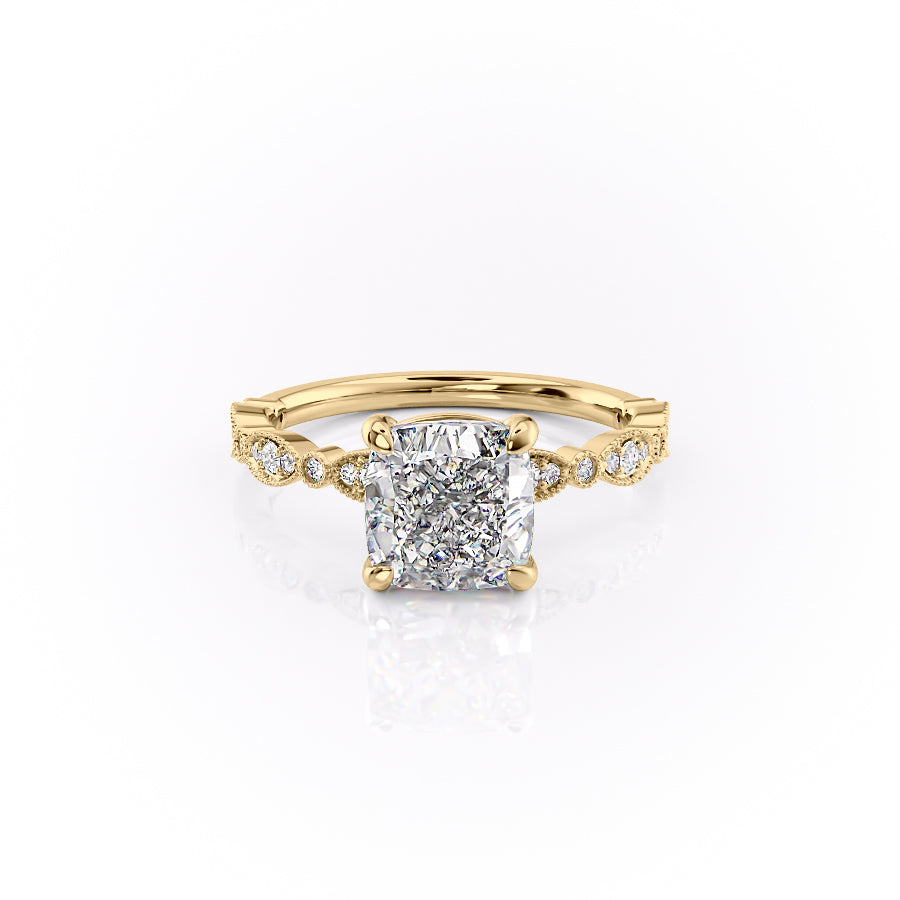 The Grace — Cushion Lab Diamond Vintage Engagement Ring III