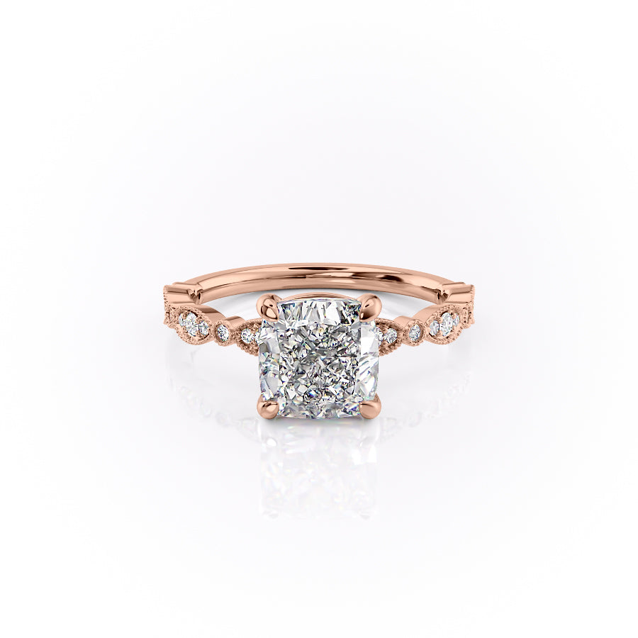 The Grace — Cushion Lab Diamond Vintage Engagement Ring III
