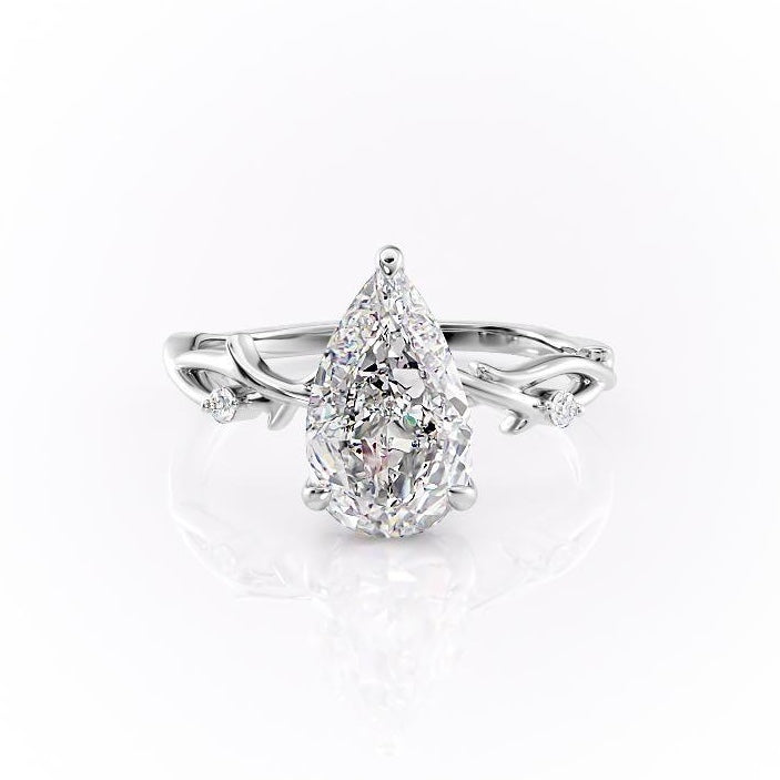 The Maeve — Pear Lab Diamond Botanical Engagement Ring