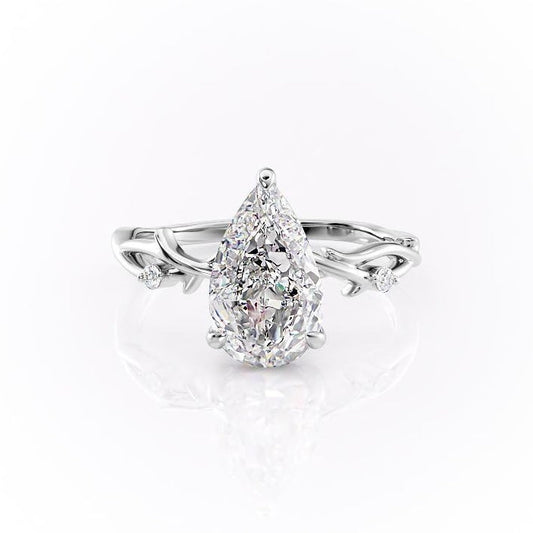 The Maeve — Pear Lab Diamond Botanical Engagement Ring