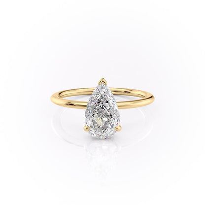 The Rose — Pear Lab Diamond Secret Halo Engagement Ring VI