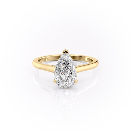 The Rose — Pear Lab Diamond Secret Halo Engagement Ring V
