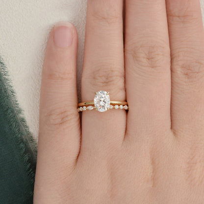 The Aurora Set — Oval Lab Diamond Bridal Wedding Ring Set IV