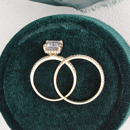The Aurora Set — Emerald Lab Diamond Bridal Wedding Ring Set III