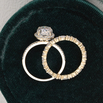 The Aurora Set — Oval Lab Diamond Bridal Wedding Ring Set II