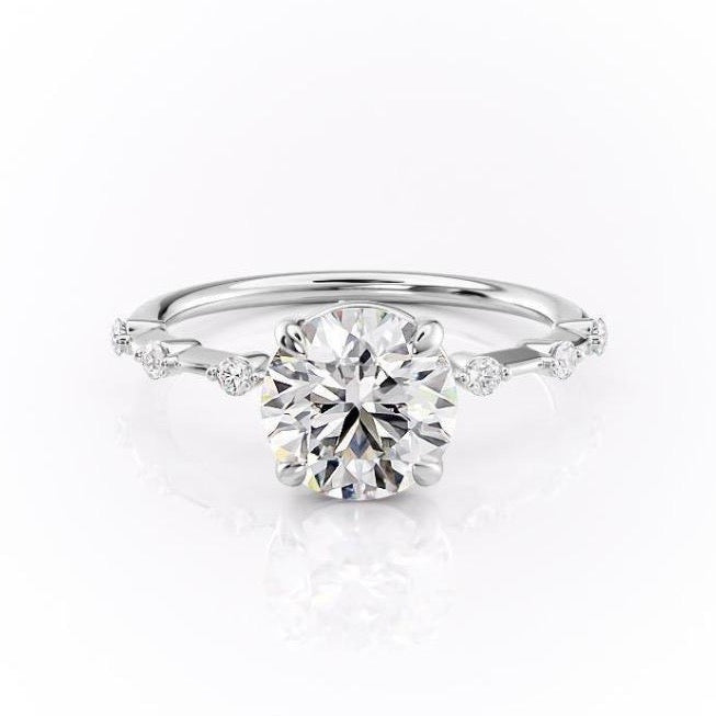 The Grace — Round Lab Diamond Vintage Engagement Ring II